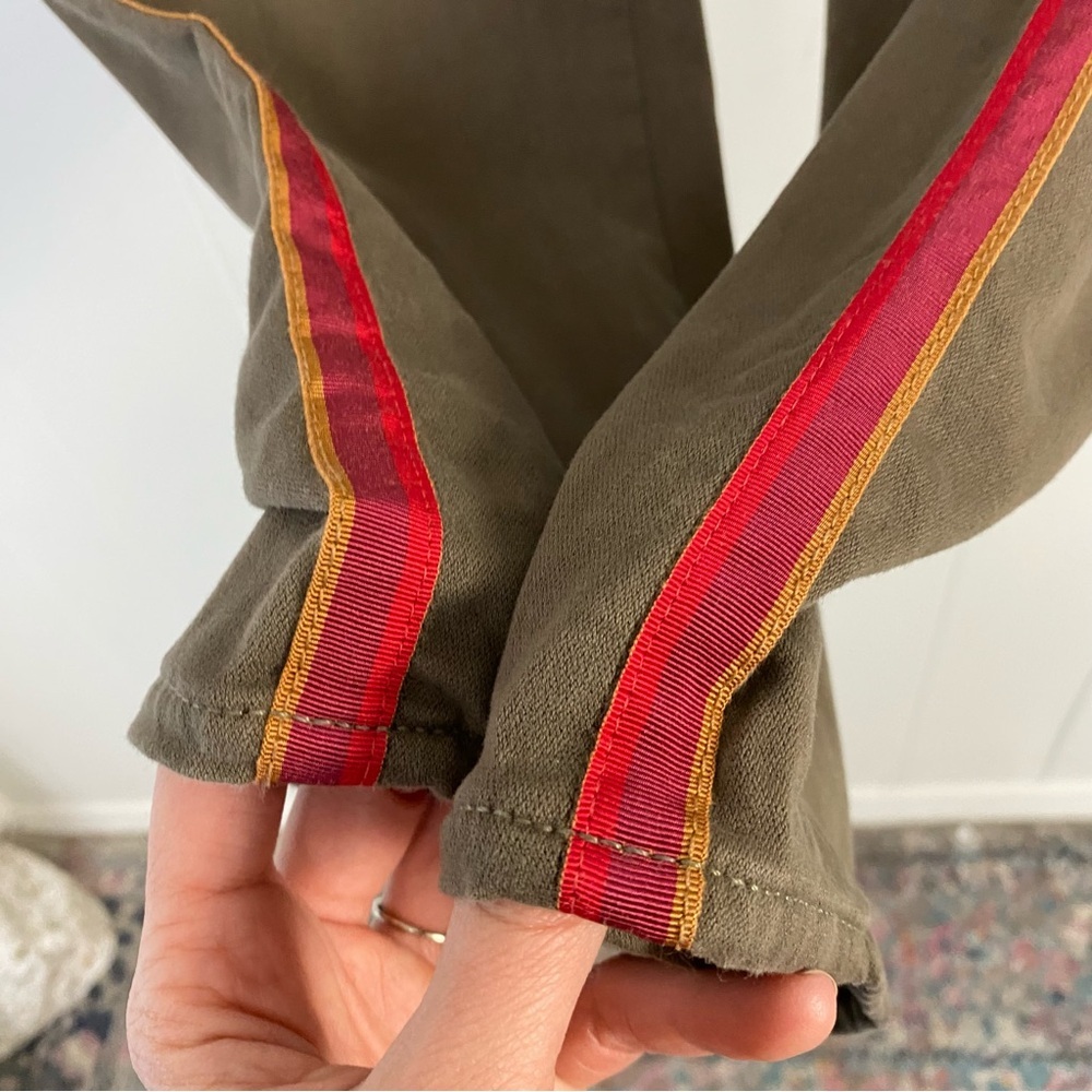 AG Adriano Goldschmied The Caden Tailored Trouser Size 28 R Side Stripe Olive - Picture 5 of 12